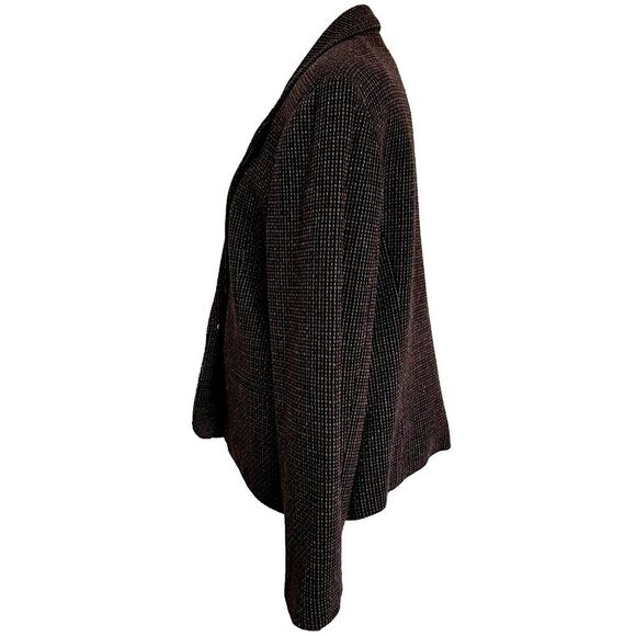 Vintage Women's Rainbow Tweed Wool Blazer Size 10 Black Adolfo Studio - Picture 4 of 6